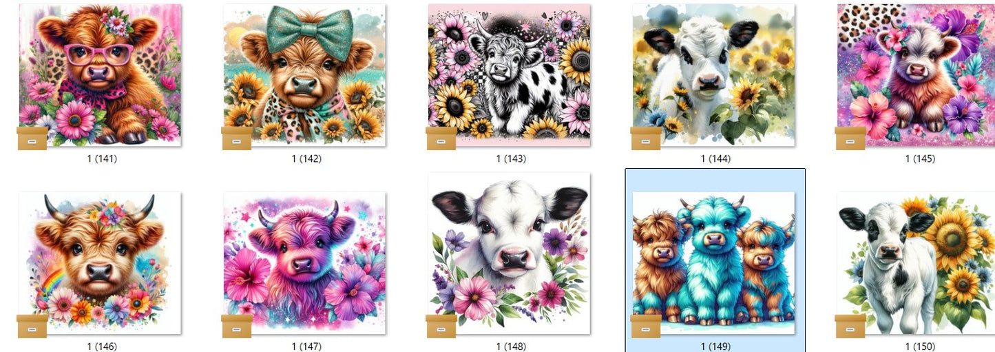 100 Ready To Press Sublimation Heat Transfer Print Bundles each with  10 Prints (PB1-1000)