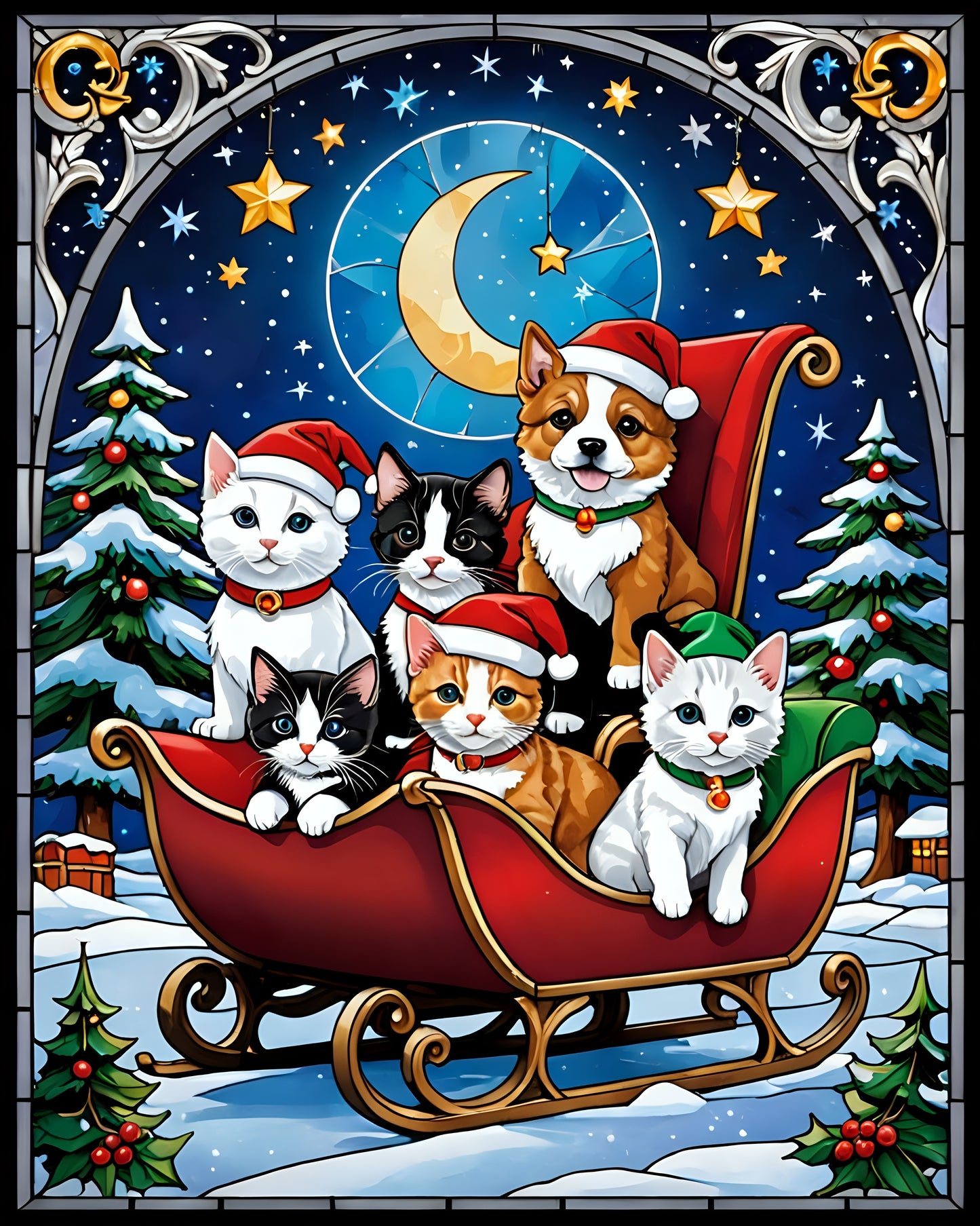 Christmas Cats and Dogs Digital Download Bundles