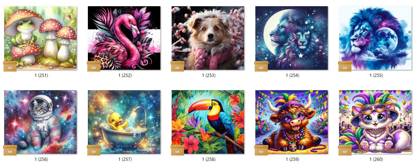 100 Ready To Press Sublimation Heat Transfer Print Bundles each with  10 Prints (PB1-1000)