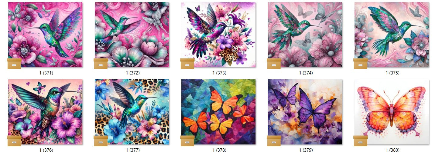 100 Ready To Press Sublimation Heat Transfer Print Bundles each with  10 Prints (PB1-1000)