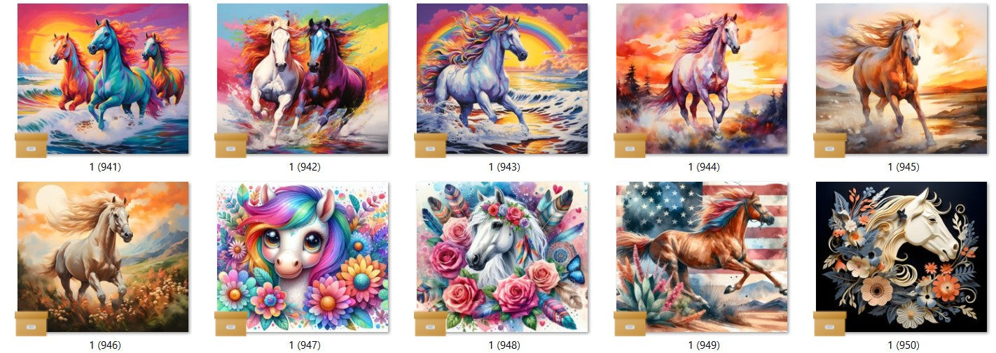 100 Ready To Press Sublimation Heat Transfer Print Bundles each with  10 Prints (PB1-1000)